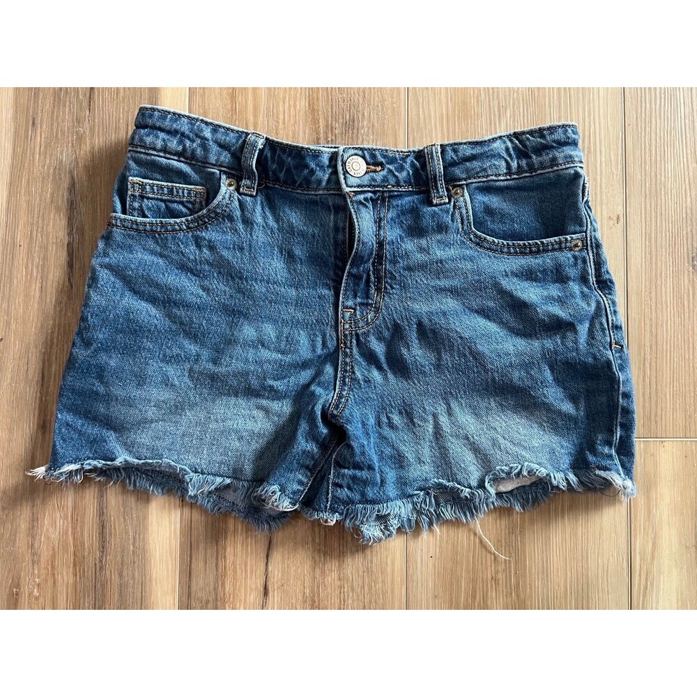 sz 10/12 Girls Blue Jean Stretch Shorts by Cat & Jack